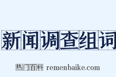 新闻调查组词是什么意思的图片